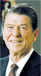  ??  ?? Former US President Ronald Reagan