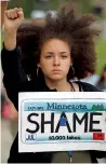  ?? Reuters ?? A woman protests in support of Philando Castile during a rally in St. Paul, Minnesota, on Friday. —