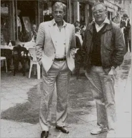  ?? (Photo DR / Nice-matin) ?? Belmondo et Lautner sur le tournage de Flic ou Voyou à Nice en .