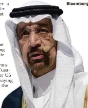  ??  ?? Saudi Arabia's energy minister Khalid Al-Falih