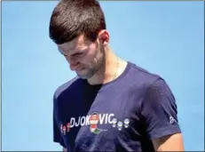  ?? Photo: AFP ?? Head down: Novak Djokovic may well come to rue his decision not to get vaccinated against COVID-19.