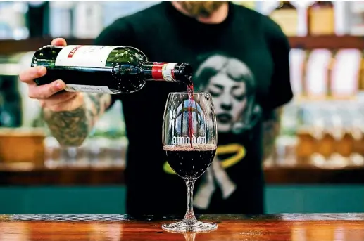  ??  ?? Wine bar Amador has opened in Wellington’s Press Hall laneway.