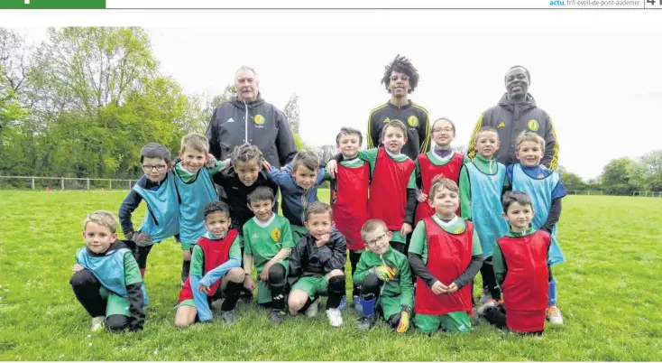  ?? ?? Les U5, U7 et U9 se retrouvent le mercredi après-midi au stade de Saint-Ouen-de-Thoubervil­le.