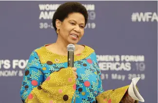  ?? Picture: Reuters ?? WOMEN RIGHTS CHAMP. Executive Director of UN Women Phumzile Mlambo-Ngcuka attends the Women’s Forum Americas in Mexico City, Mexico, in 2019.