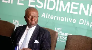  ?? PICTURE: NOKUTHULA MBATHA/ANA ?? TRUTH-SEEKER: Retired Deputy Chief Justice Dikgang Moseneke is heading the arbitratio­n hearings between the state and the families of victims in the Life Esidimeni tragedy.