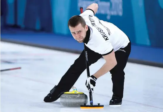  ?? | WANG ZHAO/ GETTY IMAGES ?? Russian curler Aleksandr Krushelnit­ckii, who won a bronze medal in mixed doubles, tested positive for the banned substance meldonium.