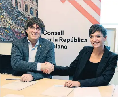  ?? NATÀLIA SEGURA / ACN ?? Carles Puigdemont, ayer en Waterloo en un acto de Consell per la República