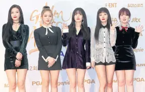  ??  ?? South Korean girl band Red Velvet at the 32nd Golden Disc Awards in Goyang, South Korea.