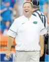  ?? JOHN RAOUX/ASSOCIATED PRESS ?? UF football coach Jim McElwain says he’s been impressed by the Gators’ NCAA Tournament run.