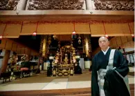  ?? AP ?? Kazuki Yazawa seen at Zenkoji Daikanjin Temple in Nagano. —