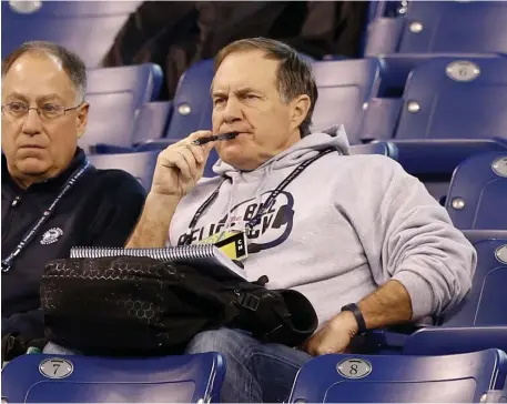  ?? Ap File ?? WATCHFUL EYE: Bill Belichick has final say on draft day, but how much influence the rest of the room has will be a big question on Thursday.