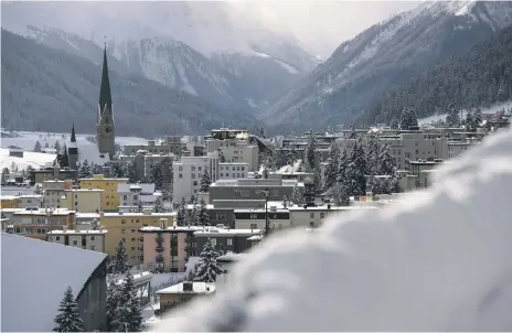  ?? AFP ?? Twenty-eight heads of state will be at the World Economic Forum’s meeting that begins tomorrow in the Swiss town of Davos