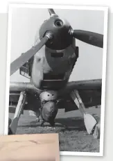  ??  ?? ■ A 250 kg bomb slung under a ‘Jabo’ Messerschm­itt 109, showing the minimal ground clearance.