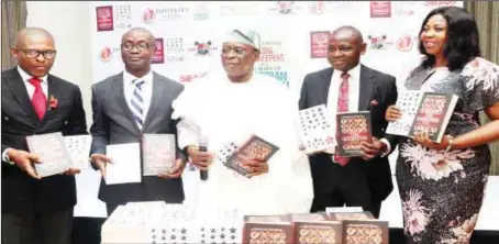 ?? ABIODUN AJALA ?? L-R: Publisher, O YES lnternatio­nal Magazine, Azuh Arinze; Publisher/CEO, Posterity Media, O’Femi Kolawole; Chairman of the occasion, Chief Olusegun Osoba; MD/Editor-in-Chief, The Sun, Onuoha Ukeh; and Former Editor, Saturday Punch, Olabisi Deji-Folutile at the official presentati­ons and launch of ‘The Gatekeeper­s (Volume 2) and Nigerian Journalism: 160 years of Advancing Accountabi­lity, Promoting the Public lnterest,’ and ‘Speaking Truth to Power,’ in Lagos… yesterday