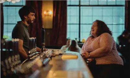  ?? Ed Miller/Netflix ?? Baby Reindeer writer and actor Richard Gadd (Donny Dunn) and Jessica Gunning, who plays Martha, in a still from the series. Photograph: