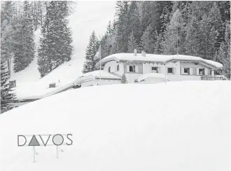  ?? Gian Ehrenzelle­r / Keystone via Associated Press ?? The World Economic Forum in Davos, Switzerlan­d, will focus on internatio­nal security, the environmen­t and the global economy at the 48th annual meeting.
