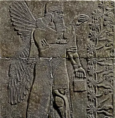  ??  ?? The Assyrian stone relief work sold for a record price yesterday was one of many removed by Austen Henry Layard, a Victorian explorer. In 1859 an American missionary bought three of the panels for US$75 each.