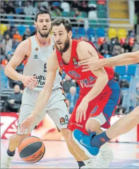  ?? FOTO: EFE ?? Avance de Sergio Rodríguez en un partido de Euroliga ante el Valencia Basket