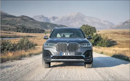  ??  ?? HULK: launch. BMW’S imposing X7 has been outed as the group’s first upper-large SUV ahead of its 2019 Australian