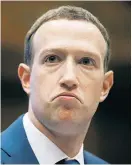  ?? Foto: Leah Mills / Reuters ?? Facebook-Chef Mark Zuckerberg hat schon bessere Zeiten erlebt.