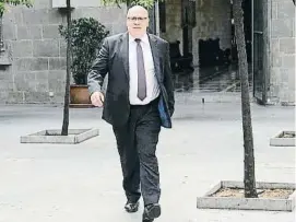  ?? ROSER VILALLONGA ?? Jordi Baiget, en el Pati dels Tarongers de la Generalita­t