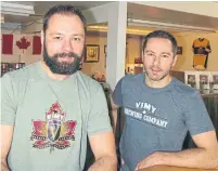  ??  ?? Mike and Kevin Sirko say they were dismayed to learn the majority of beers served in restaurant­s, bars and venues in Canadian cities are not produced by Canadian companies.