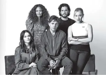  ??  ?? (Left-Right) Actors Emily Hampshire,Thandie Newton, filmmaker Xavier Dolan and actors Kit Harington and Sarah Gadon from the film ‘The Death and Life of John F. Donovan’ pose for a portrait during the 2018 Toronto Internatio­nal Film Festival at Interconti­nental Hotel on Sept 9 in Toronto, Canada. — AFP photo