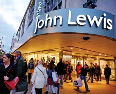  ??  ?? High street casualty: John Lewis partly blamed uncertaint­y over Brexit for dip in fortunes