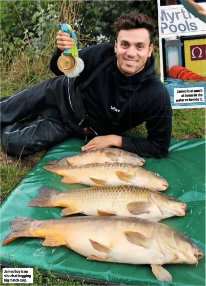  ??  ?? James Guy is no slouch at bagging big match carp.