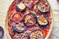  ?? THOMAS ALLEN • INTERLINK BOOKS ?? Eggplant is baked with beef and tomato in this dish from Sumac: Recipes and Stories From Syria, by Anas Atassi.