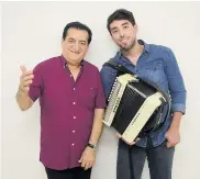  ?? ORLANDO AMADOR ?? Jorge Oñate junto al acordeoner­o Javier Matta.