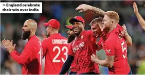  ?? ?? England celebrate their win over India