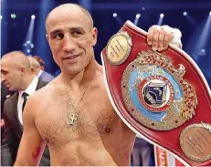  ?? FOTO: KÖRNERN/DPA ?? Arthur Abraham nahm am Super-Six-Turnier (2009 bis 2011) im Supermitte­lgewicht teil, das aber kein großer Erfolg wurde.