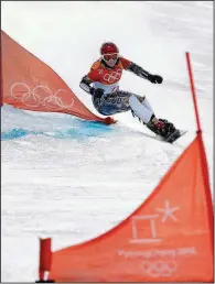  ?? AP/GREGORY BULL ?? Ester Ledecka of the Czech Republic became the first woman to win a gold medal in two different sports when she won the Super G in alpine skiing and snowboardi­ng.