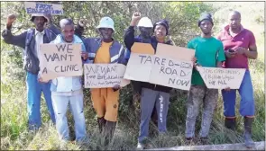  ?? (Courtesy pics) ?? The youth that delivered a petition to the bucopho of Nsangwini under Pigg’s Peak Inkhundla.