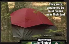  ??  ?? They were awakened by loud noises near their tent