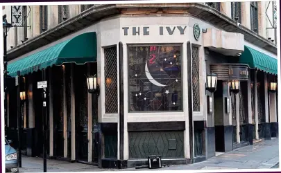  ??  ?? Celeb haunt: The Ivy in London
