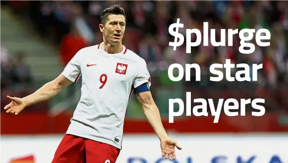  ??  ?? Not fair: Robert Lewandowsk­i says European football’s governing body UEFA should investigat­e the huge transfers in a thinly-veiled attack on Paris St Germain.