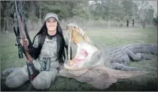  ??  ?? CROCODILE KILL: Melissa Bachman bags a dangerous reptile.