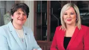  ??  ?? Arlene Foster and Michelle O’neill are to speak to Churches