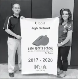  ?? LOANED PHOTO/YUHSD ?? CIBOLA ATHLETICS DIRECTOR MICHAEL FRITZ and Athletic Trainer Moriah Larsen.