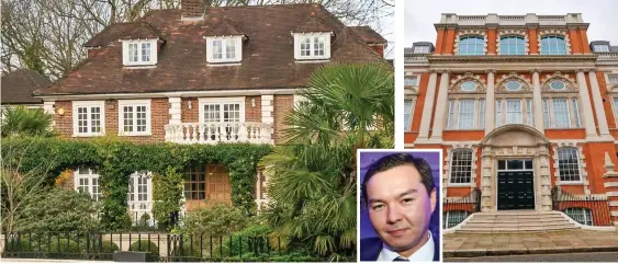  ??  ?? Frozen asset: A £9million Highgate mansion in the case linked to tycoon Nurali Aliyev, inset
Prestige: The £32million Chelsea pad