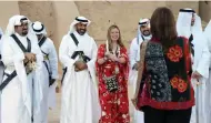  ?? AN photo by Abdulah Al-Jaber ?? Left and above: Visitors to the World Travel and Tourism Council Global Summit enjoy a taste of traditiona­l Saudi hospitalit­y in the Kingdom’s birthplace.