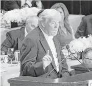  ?? Jeffrey Bruno / Sipa USA / TNS ?? At the Alfred E. Smith Memorial Foundation Dinner, Donald Trump’s roasting of Hillary Clinton drew boos from some who felt his jabs were too sharp.