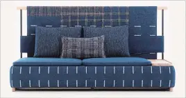  ??  ?? A sofa created by Neri & Hu for Gan, a Spanish textile brand.