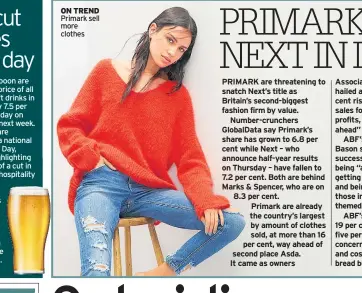  ??  ?? ON TREND Primark sell more clothes