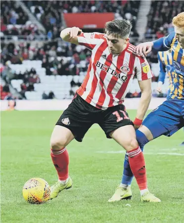  ??  ?? Lynden Gooch has enjoyed an excellent campaign so far with Sunderland.