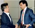  ??  ?? Sim Leisure CEO Sim Choo Kheng with Aitken Spence PLC Deputy Chairman and Elpitiya Plantation­s PLC Chairman Dr. Parakrama Dissanayak­e at official MOU signing