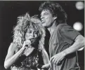  ?? AP ?? Tina Turner and Mick Jagger perform together at the Live Aid concert in Philadelph­ia on July 13, 1985.