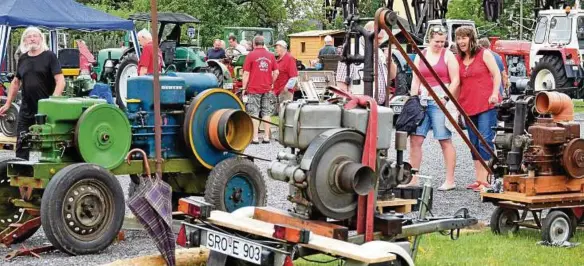  ??  ?? Ein gemeinsame­s Traktoren- und Stationärm­otorentref­fen lockte am Sonnabend hunderte Gäste aus der Region zum Technik-Museum Buteile-Park. Und hier gab es viel zu bestaunen – vor allem überrascht­e, dass teils rund hundert Jahre alte Motoren noch so...